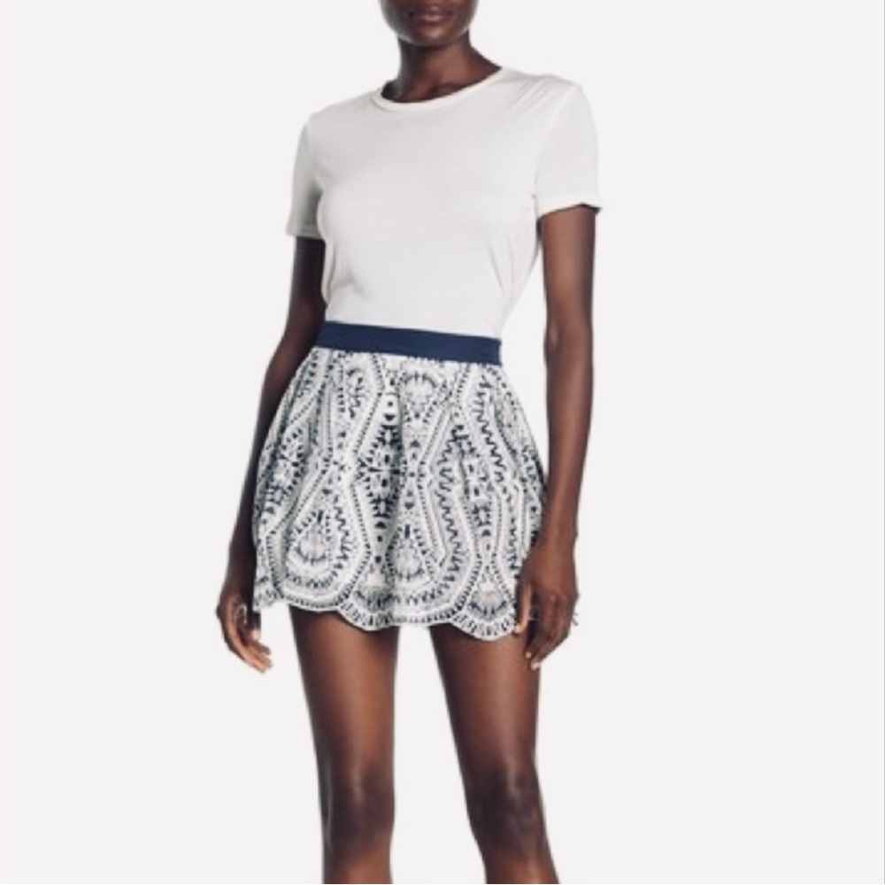Ramy Brook Larissa Embroidered Mini Skirt, size 8